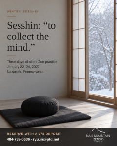 Winter Sesshin January 22-24 2027